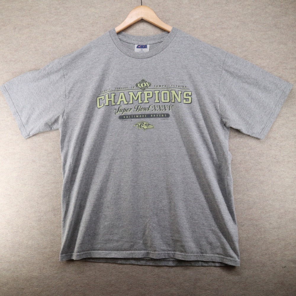 CSA Baltimore Ravens T-Shirt XL Super Bowl XXXV 2000s Champions Graphic Tee